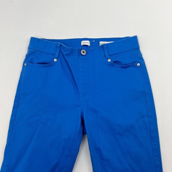 J.Jill Denim Women’s Cropped Pants Pull On Blue Size 6 Pockets - Picture 3 of 9